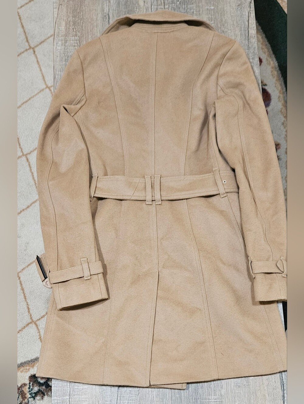 Burberry Prorsum Wool & Cashmere Double Breasted Trench Coat (USA 2/Camel/Tan) - Picture 3 of 13